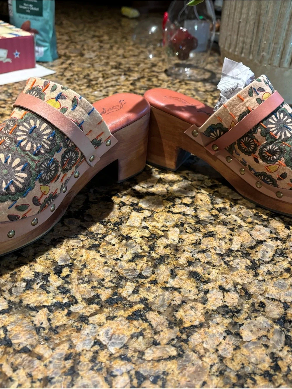 Free People Bohemian Patterned Slip-On Mules - Picture 8 of 8